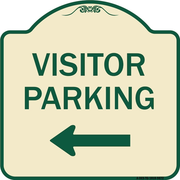 Signmission Designer Series-Visitor Parking 1, Tan & Green Heavy-Gauge Aluminum, 18" x 18", TG-1818-9872 A-DES-TG-1818-9872 - main